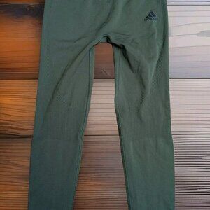 Adidas Women’s Training Aeroknit 7/8 High-Rise Wild Pine Green Tights Size S New
